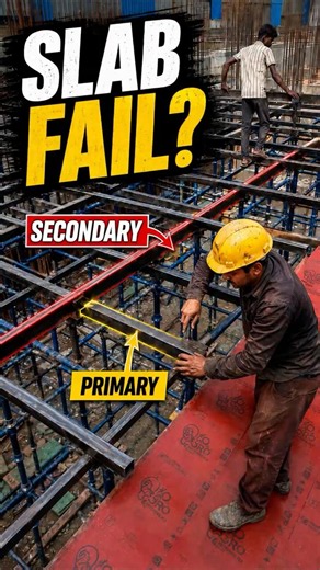 Why Slabs Collapse? Load Flow Explained 😳 | Primary vs Secondary Members: Don’t Miss This