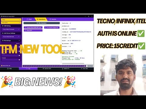 Tfm Tool Big News || Infinix/Tecno/Itel Auth Is Online ✅
