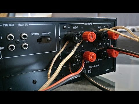 How to connect speakers to a amplifier