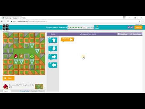 Code.org: Course 1 - Stage 4: Maze sequence
