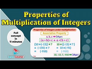 Class 7 Maths Integers - Properties of Multiplication of Integer - LearnFatafat
