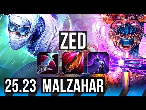 ZED vs MALZAHAR (MID) | 15/1/6 | EUW Master | 25.23