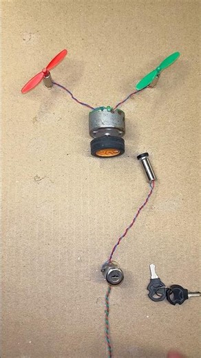 DIY Dual Fan Setup Using a Mobile Phone DC Motor