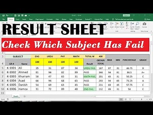 how to make marksheet in excel
