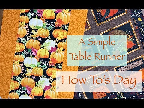 A Table Runner in 20 Minutes or Less!