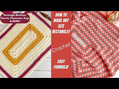 Crochet Rectangle Blanket in ANY Size Tutorial!