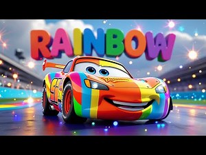 McQUEEN Turns RAINBOW?! Fun Color Learning for Toddlers