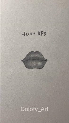 How to draw heart lips ✨#drawing #art #howtodraw #tutorial #simple #lips