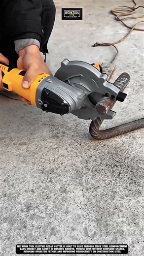 Cutting rebar smoothly using Work Tool Electric Rebar Cutter #tool #worktool