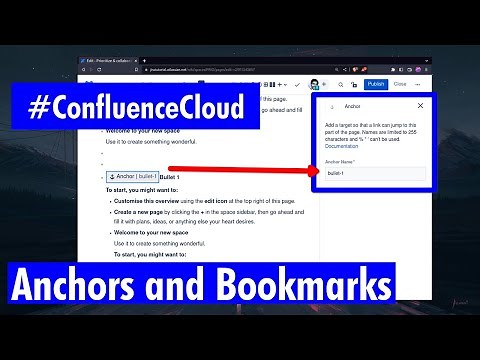 Confluence Cloud - Create anchors and bookmarks