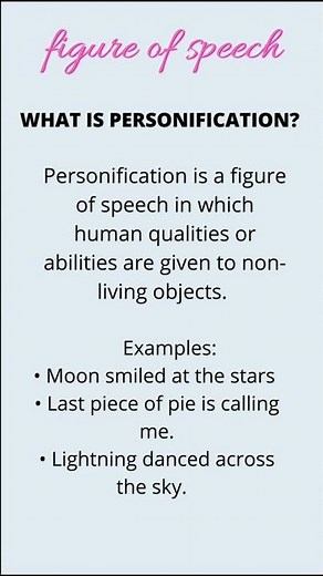 Personification Figure of Speech #7 | Meaning & Examples of Personification #shorts #youtubeshorts