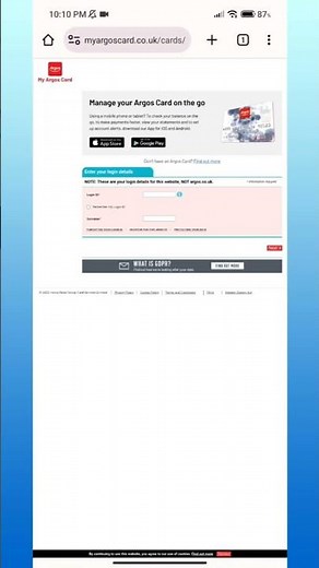 How to Login to Your Argos Mastercard Account Online