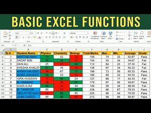 Essential Excel Formulas for Beginners | Basic Excel Functions Tutorial