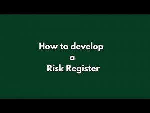 How to develop a Risk Register +free template