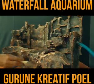 How To Make Waterfall Aquarium From Wood & Styrofoam Source : bit.ly/gurunekreatifpoel | AquaScape.Hobby
