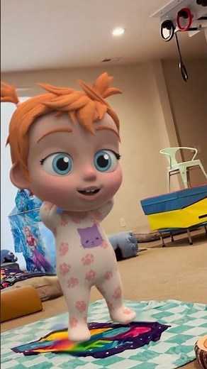 BABY Adley does the SPLiTS?! TiNY Spacestation Animation Cartoon Magic..