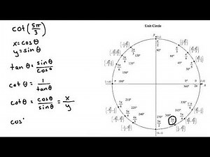 Trigonometry - Find the exact value of cot(5pi/3)
