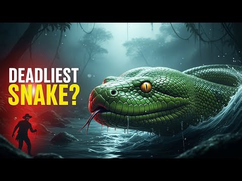 The anaconda snake is the most dangerous in the world, the biggest snake in the world