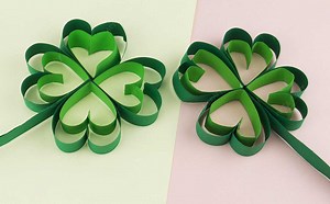 Easy Paper Shamrocks | How to make a paper shamrocks #Shorts | Art and Craft Ideas