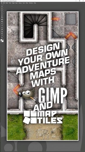 Design your own adventure maps with Gimp and Map Tiles