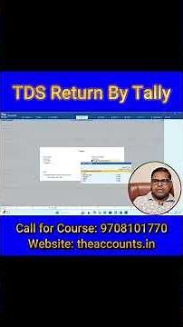 TDS Return in Tally Prime | How to File TDS Return in Tally