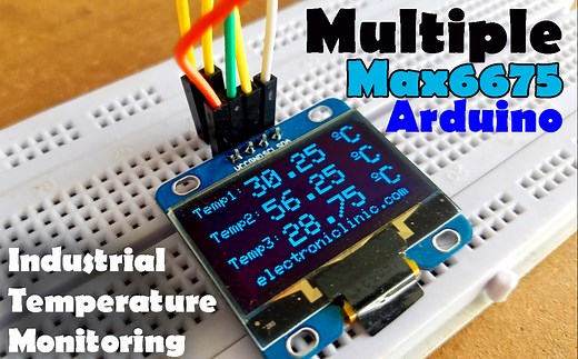 Multiple Max6675 Arduino based Industrial Temperature Monitoring System
