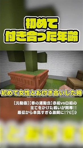 初彼女は○才の時でした#春の運動会 #マイクラ #マインクラフト #minecraft