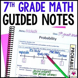 7th Grade Math Guided Notes - Includes Practice Worksheets - Full Year