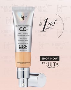 KEEP IT REAL with the IT Cosmetics CC Cream SPF 50 . The #1 SPF Foundation in America. 30K 5 star reviews, IT's the holy grail! | IT Cosmetics
