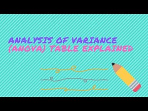 Analysis of Variance (ANOVA) Table Explained