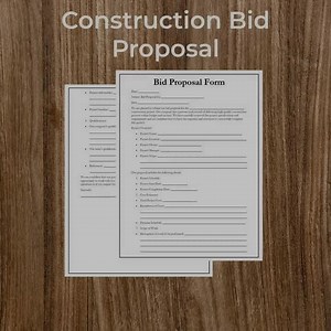 Construction Bid Proposal Form - Cost Estimates, Timelines, and Scope of Work | Printable | Fillable | PDF | Digital Download | Customizable - Etsy