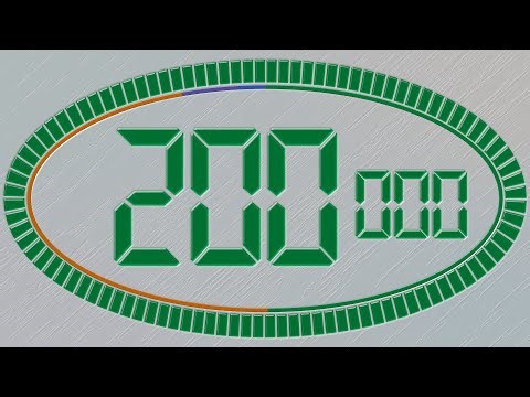200 Second Timer with Ticking Sound and Alarm | Countdown Colorful Numbers 200 to 0 | Cool Timer