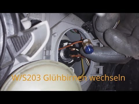 W203 bulb replacement parking light, indicator, low beam, high beam, fog light