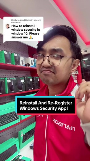 How to Reinstall and Re-Register Windows Security App