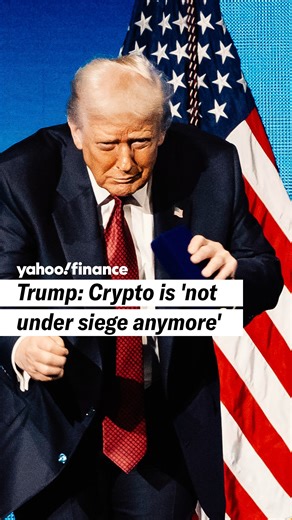 President Trump says we're making the United States the "the crypto capital of the world." 🌎️ | Yahoo Finance