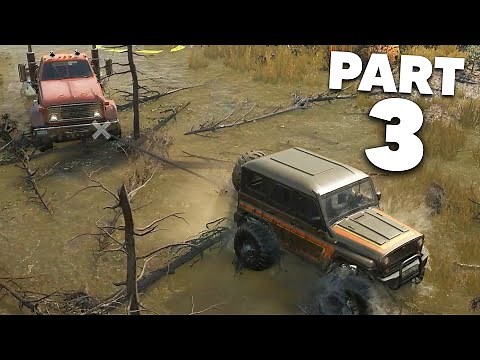 SNOWRUNNER Gameplay Walkthrough Part 3 - SAVING THE DROWNED HIGHWAY TRUCK