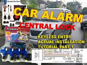 Central Lock Keyless Entry alarm Installation Part 1 Tutorial