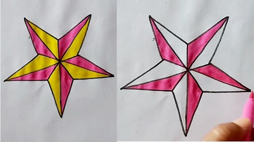 How to draw a star step by step | Easy star drawing | Easy drawing | Painting #stardraw #easystardrawing #easydrawing | Priyanka creative guru