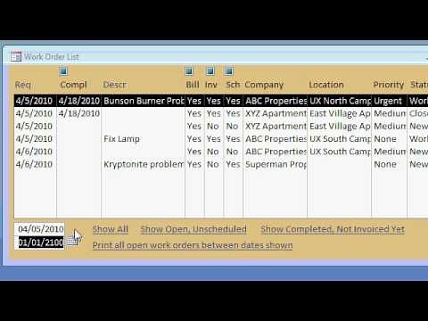 Microsoft Access Work Order Seminar - Build a Service Database