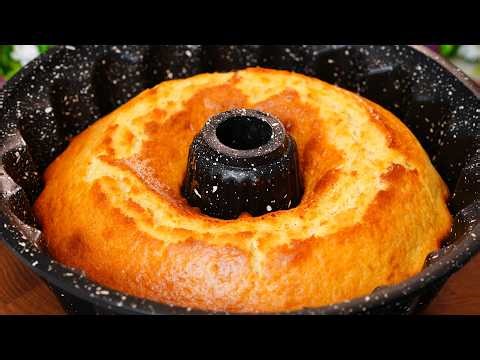 Lemon cake in 5 minutes! Simple and very tasty!