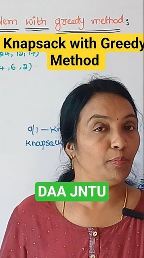 Greedy Method || Knapsack Problem with Greedy Method || #DAA