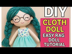 DIY Cloth Doll | Easy Rag Doll Tutorial(Free Pattern) 🧚‍♀🍇