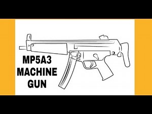 How to draw machine gun. ( VERY SIMPLE TUTORIAL)