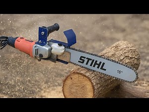 Great Idea! Turn An Angle Grinder Into A Powerful Chainsaw | DIY & Homemade Tools