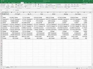 Excel 2016 Fast and Simple Summary Statistics Table