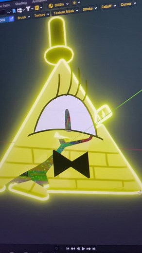 Bill Cipher 3D Model Creation Process