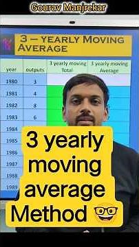 What is 3-Yearly Moving Average? 📈 Simple Statistics Trick! #statistics #gouravmanjrekar #shorts