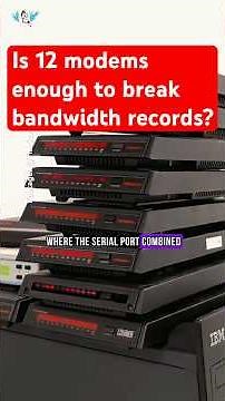 Is 12 modems enough to break dialup bandwidth records?