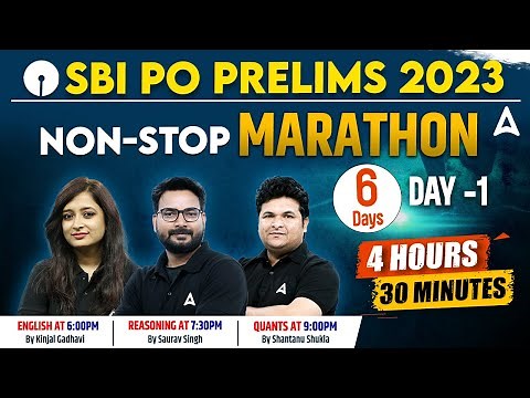 SBI PO 2023 | SBI PO Marathon Class | SBI PO Pre Reasoning, English, Quant Marathon | Adda247