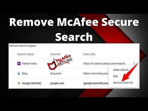 Change McAfee Secure Search